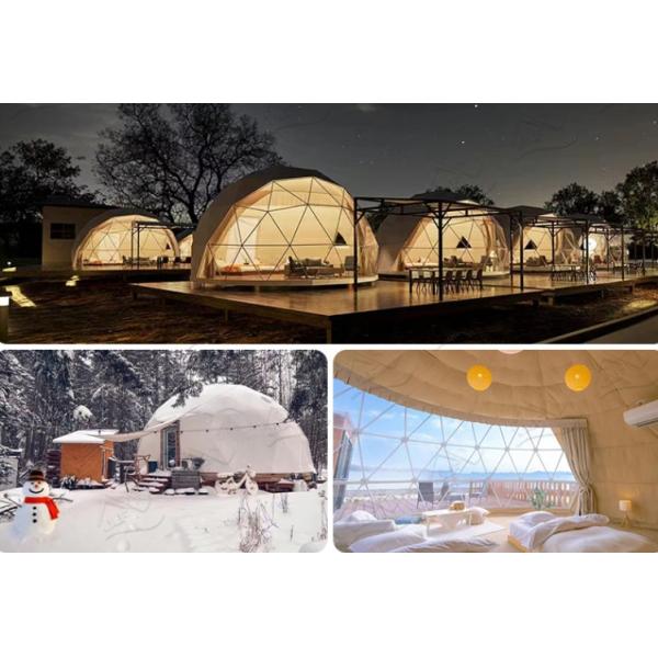 Farmhouse Outdoor Round Glamping Dome Tent with Customized Color Luxury House Bathroom