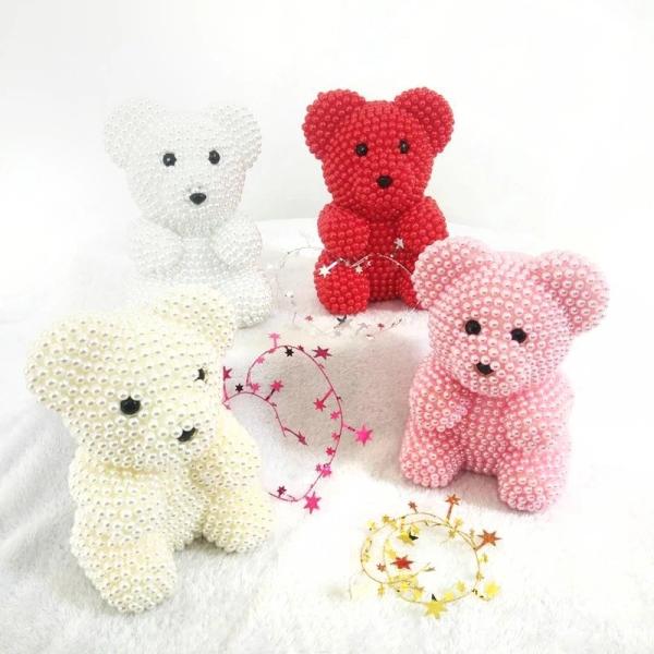 Wholesale 25cm Teddy Bear Pearl Bear For Valentines Day New Arrival Tiny Teddy Bear Pear Bear