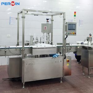 Diagnostic Reagent Filling Line with Filling Accuracy ±1-2% and Vertical Round Bottle Servo Labeling Machine for Convenient Specification Changes