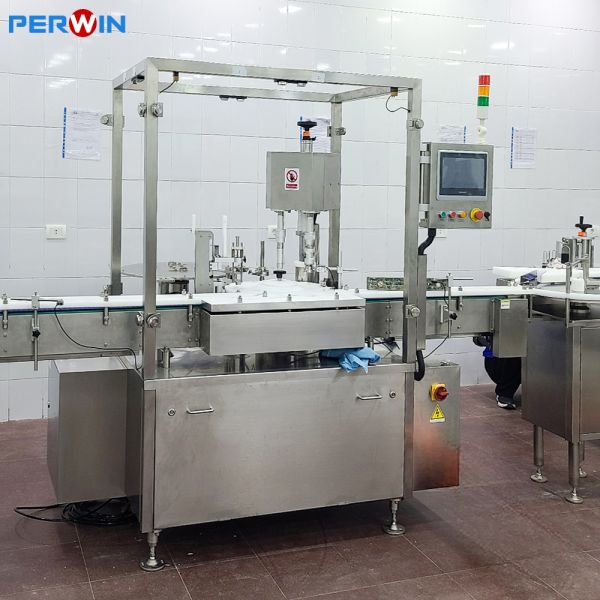 Diagnostic Reagent Filling Line with 800mm Diameter Turntable, Stepper Motor Controlled Filling Needle, and 10ml to 500ml Filling Volume