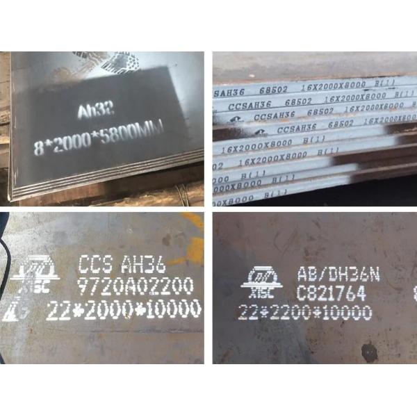 5000 toneladas ABS Marino RINA AH32 DH32 EH32 FH32 Plancha de acero de construcción naval Rango de anchura 1000 mm 3900 mm