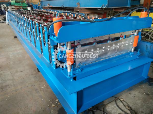 Metal Roll Forming Roofing Sheet Machine PPGI / GI Material With PLC Control