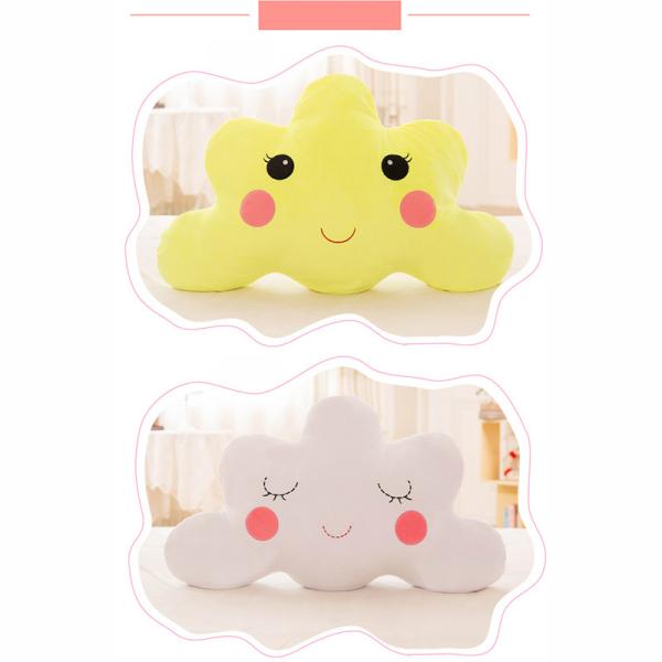 Colorful Cloud Plush Toy Pillow Printing / Embroidering Logo 0 . 3 - 0 . 35Kg