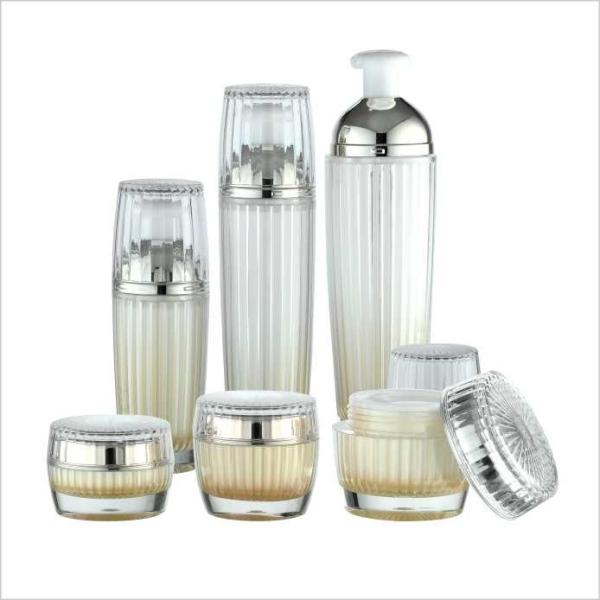 Drum PMMA Cosmetic Airless Pump Bottles Dual Wall 30ml 50ml 100ml