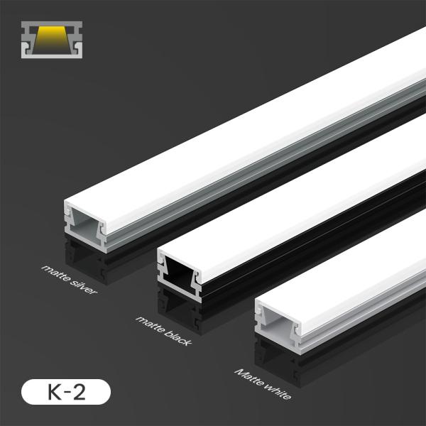 Surface Mount LED Strip Aluminium Profile with Anodized Surface and PC Cover for Decorative Illumination H7.5mm * W12.0mm