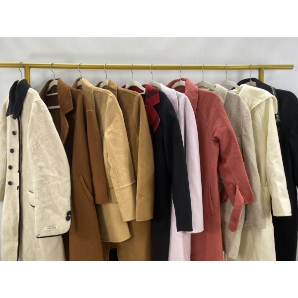 Women's Winter Used Clothes Double Sided Wool Coats Fashionable Mixed Styles Slim Fit