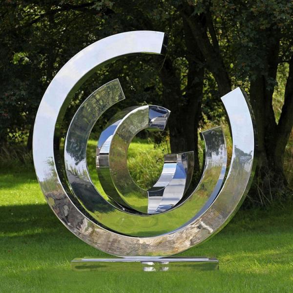 Gnee Garden Circle Abstract Stainless Steel Sculpture Creative