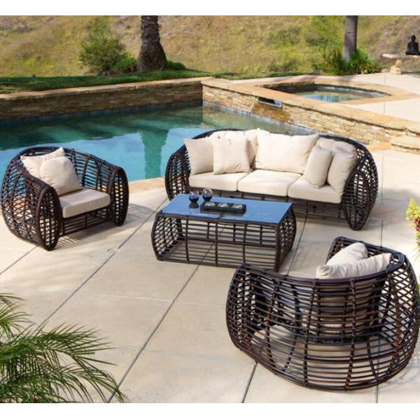 Poly Rattan wicker patio Backyard Sofa sets Leisure Aluminium Outdoor Garden sofa furniture