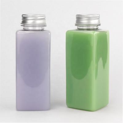 Food Grade Plastic Square Bottles Wide Mouth 350ml ODM Fruit Juice Bottle