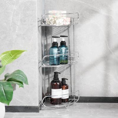 3 Tiers Stainless Steel Bathroom Rack Shower Caddy Organizer with Modern Design Style