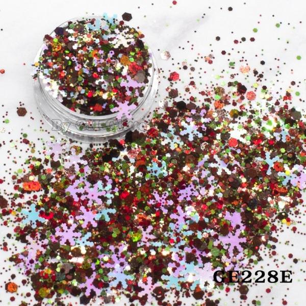 Chunky Cosmetic Xmas Halloween Glitter Mix Winter Style 1KG Customized