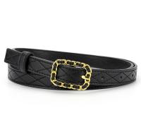 Le cuir de la mode des femmes piquantes de BRACHI ceinture la boucle à chaînes creuse