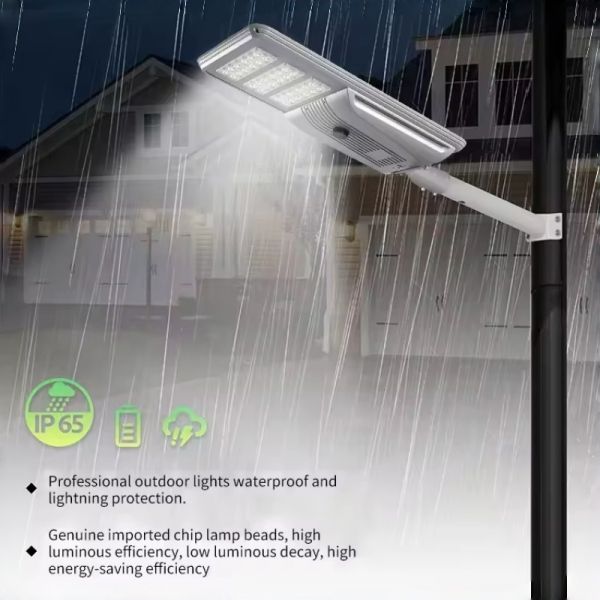 Solar Street Light with Adjustable Panel Bright LED for Park Lighting