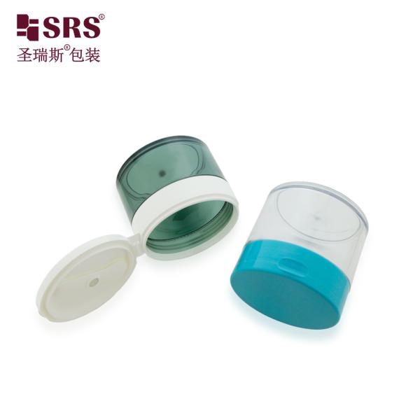 PETG003 100g 120g 150g 200g 250g Injection Custom Semi-transparent Color Plastic Body Scrub Jar Spoon With Magnet