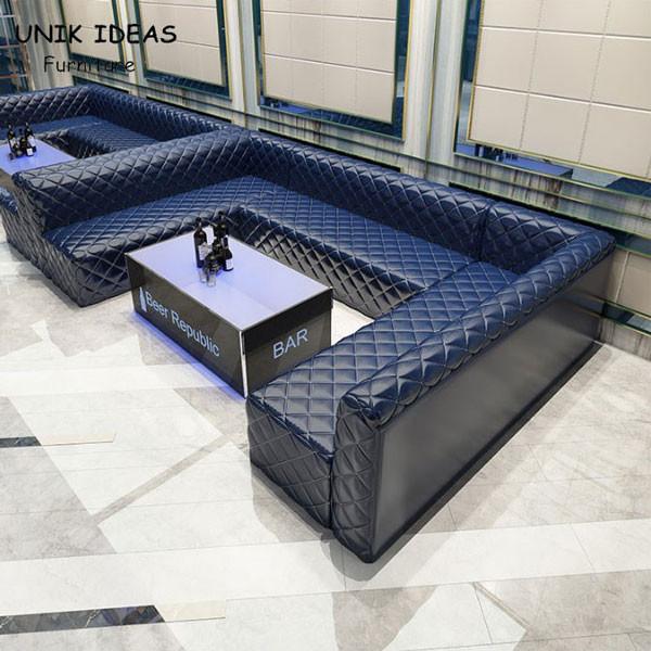 Contador em forma de u simétrico da barra de veludo de Sofa Sectional Living Room Microfiber da sala de estar do clube