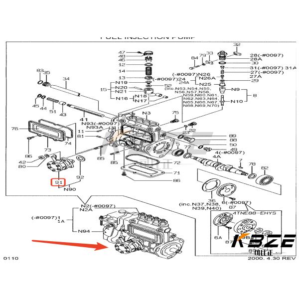 KBZE BRAND KOMATSU 4D84 NOVA BUMPA DE Alimentação de Combustível 129100-52100