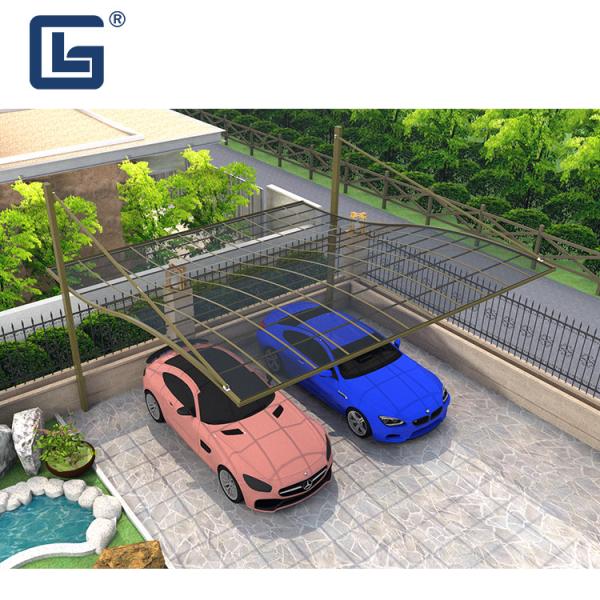 M Shaped Aluminum Polycarbonate Carport Canopy Outdoor Fireproof