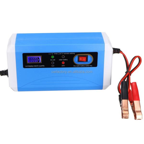 Automatic Switching 12V/24V 10A Car Lead Acid Battery Charger for Motorcycle Dry Cell Water Battery OEM/ODM Accepted