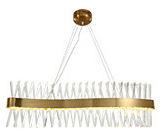 Полуэллипсовые роскошные подвесные огни К9 потолочный свет современный кристаллический люстра 4500K 6500K