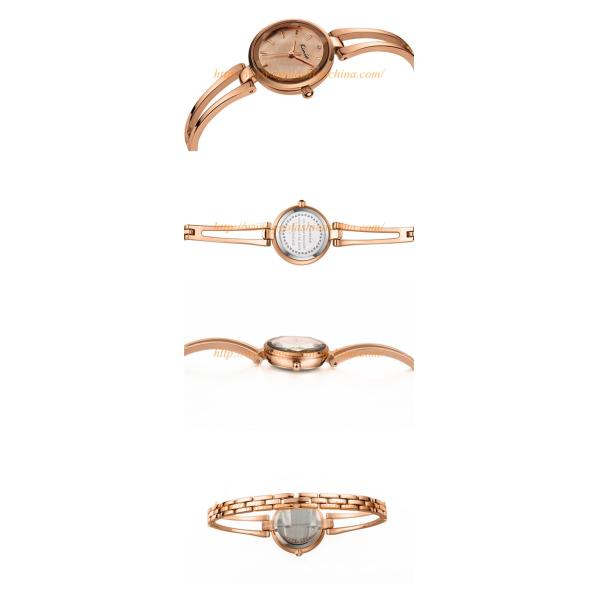 KM22 Luxury Rose Gold Ladies Women Girl Diamond Stainless Steel Quartz Wristwatch Gift Box