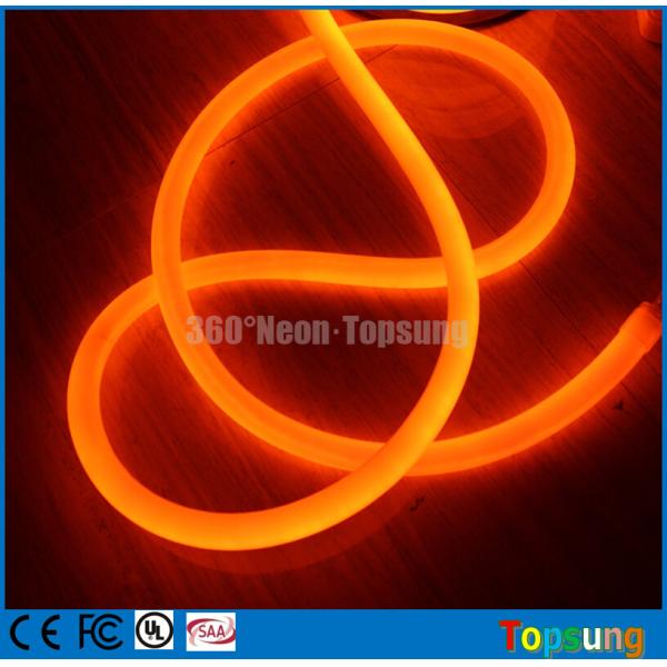 оранжевый тонкий круглый PVC трубный неоновый свет 16 мм 360 градусов LED неоновый флекс DC24V