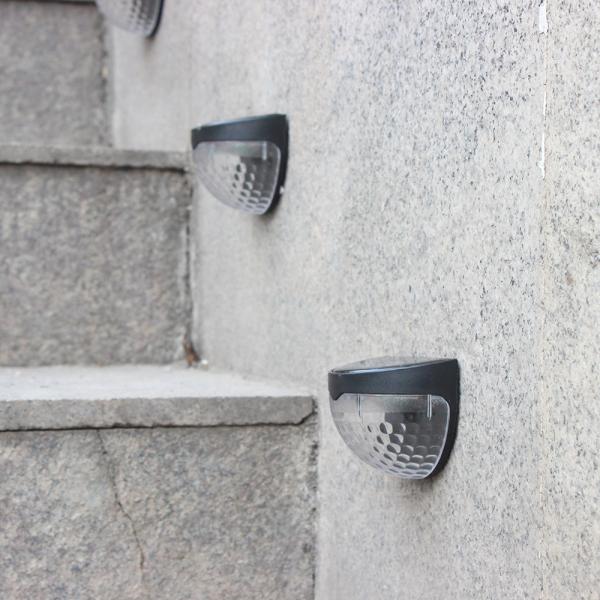 Solar Fence Light Semi-circle Outdoor Wall Light White Decorative Lighting