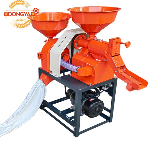 220V 3HP Mini Combined Rice Mill 180kg Per Hour Rice Husk Machine