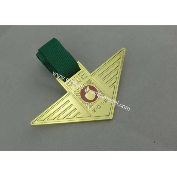 Santa Barbara Ribbon Medals Silver Plating For Company Gift