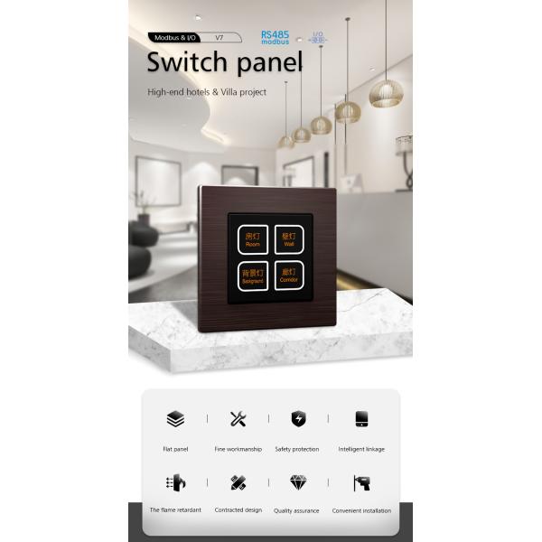 Hotel Room Modbus Wall Switch Electrical Button For Light Control
