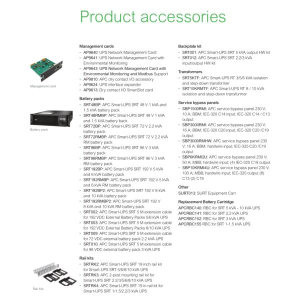 APC Smart UPS On Line 6kVA 6kW 230V SURT6000XLI с USB-накопителем DB-9 RS-232