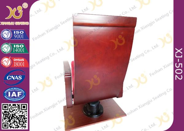 Air Conditioner Out Put Leg Church Hall Chairs With Triangle Wooden Armrest