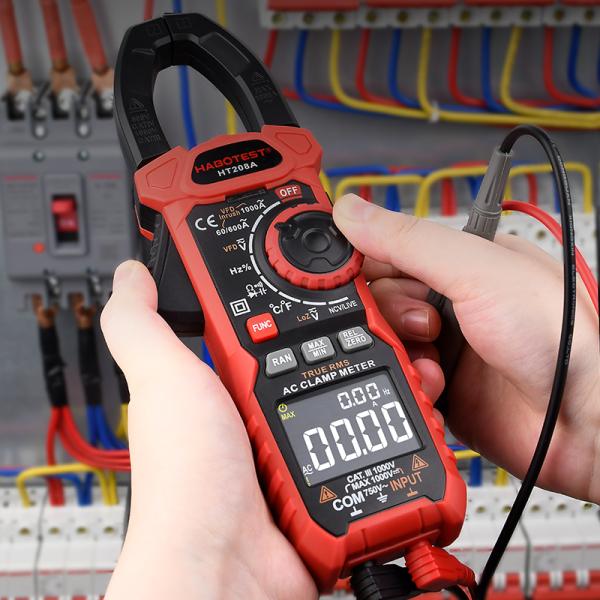 Температура NCV Hz ома метра 6000counts Habotest HT208A 1000V струбцины цифров, VFD, DCA нул Inrush amper pinza теста ОБЯЗАННОСТИ