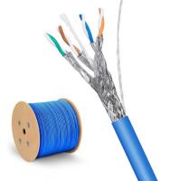SFTP CAT7 23AWG 600MHz Cable de red de PVC azul para transferencia de datos de 10 Gbps