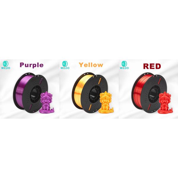 1.75mm Silk Single Color PLA 3D Printing Filaments Durable Long-Lasting