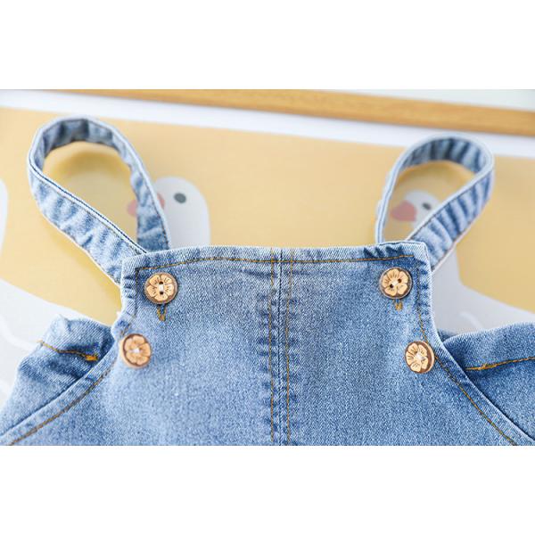 47.2in 120CM Blue Children'S Outfit Sets Flower Top Outfits Two Piece Suit