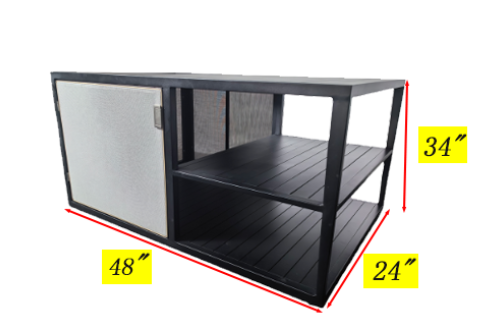 All in One Waterproof Aluminum Outdoor Storage Cabinet for Pool Patio Beach Towels and Equipments