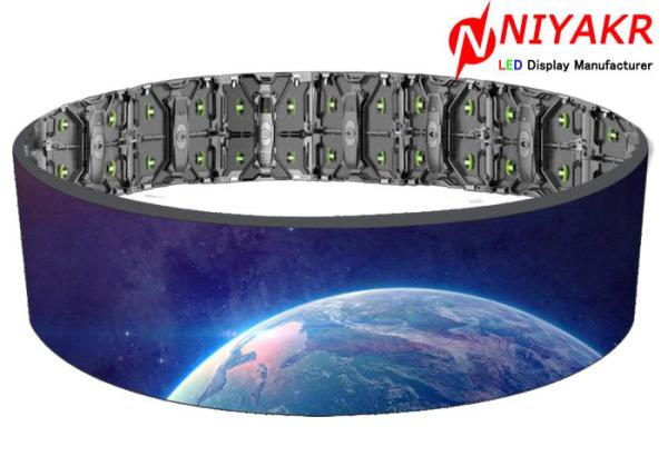 P3.91 P4.81 exposição de diodo emissor de luz de 360 graus com o armário de alumínio fundido 500x1000mm