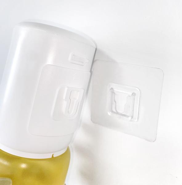 ABS Plastic Bathroom Accessories Sets 60mm Double Sided Adhesive Wall Hooks