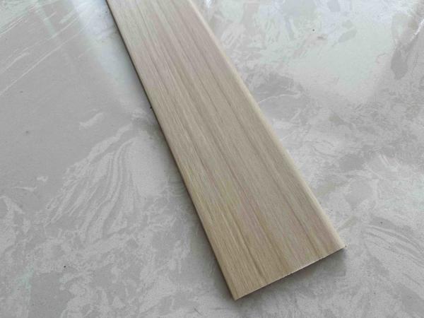 Anti-Scratch and Flexible wooden color PVC Skirting Line for Low-Maintenance Protection