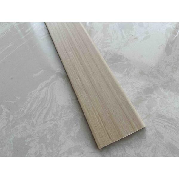 Anti Scratch Flexible Wooden Color PVC Skirting Line For Low Maintenance Protection