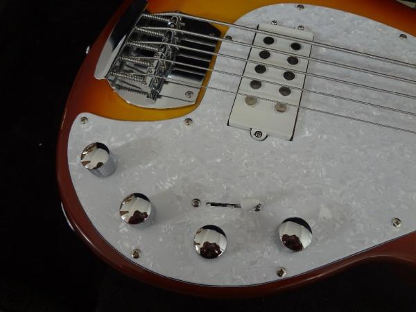 5 string basss guitar Ernie ball Musicman Sting Ray5 bass Sunburst color Active pickups