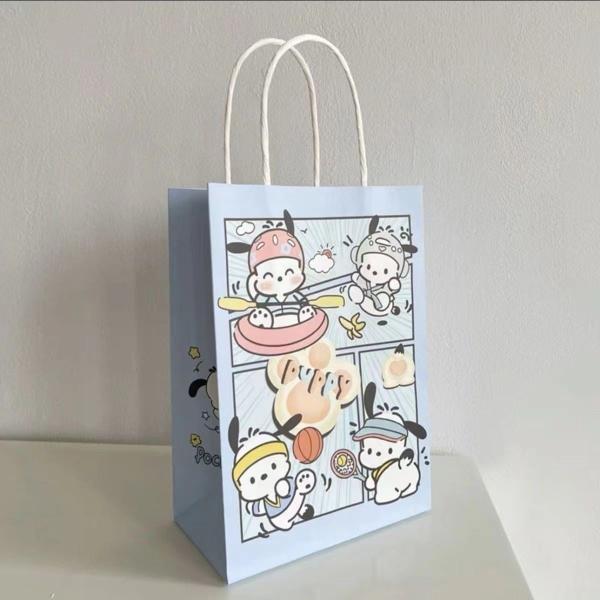 Eco Friendly Custom Cute Cartoon Accessories Paper Bags with Innovative Twisted Paper Handles