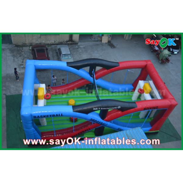 Белое раздувного баскетбольного матча прочное/голубое раздувное поле бокса футбола футбола игр спорт для детей