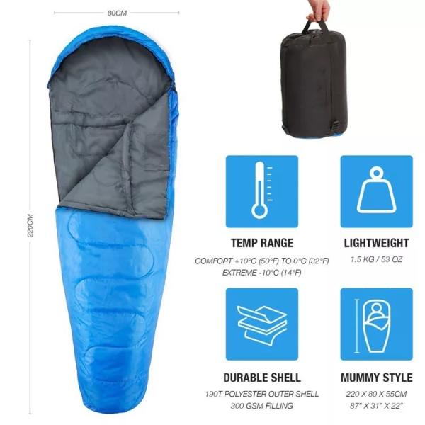 Anti Tearing Polyester Sleeping Bag For Cold Winter
