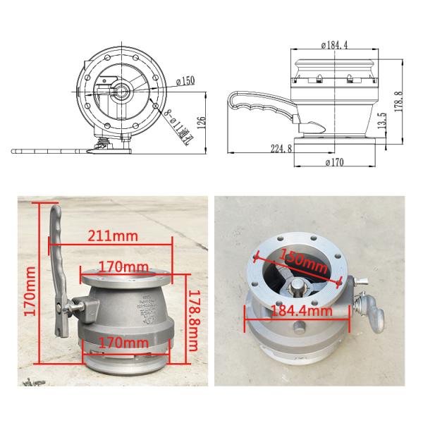 Oil Media European Standard Aluminum Alloy Fuel DischargeAPI Bottom Loading Valve for Tanker Truck E20 and B100 biofuels