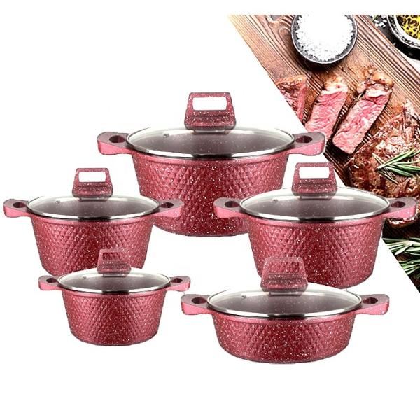Multicolor 10Pcs Cookware Sets Nonstick Aluminum  Lightweight