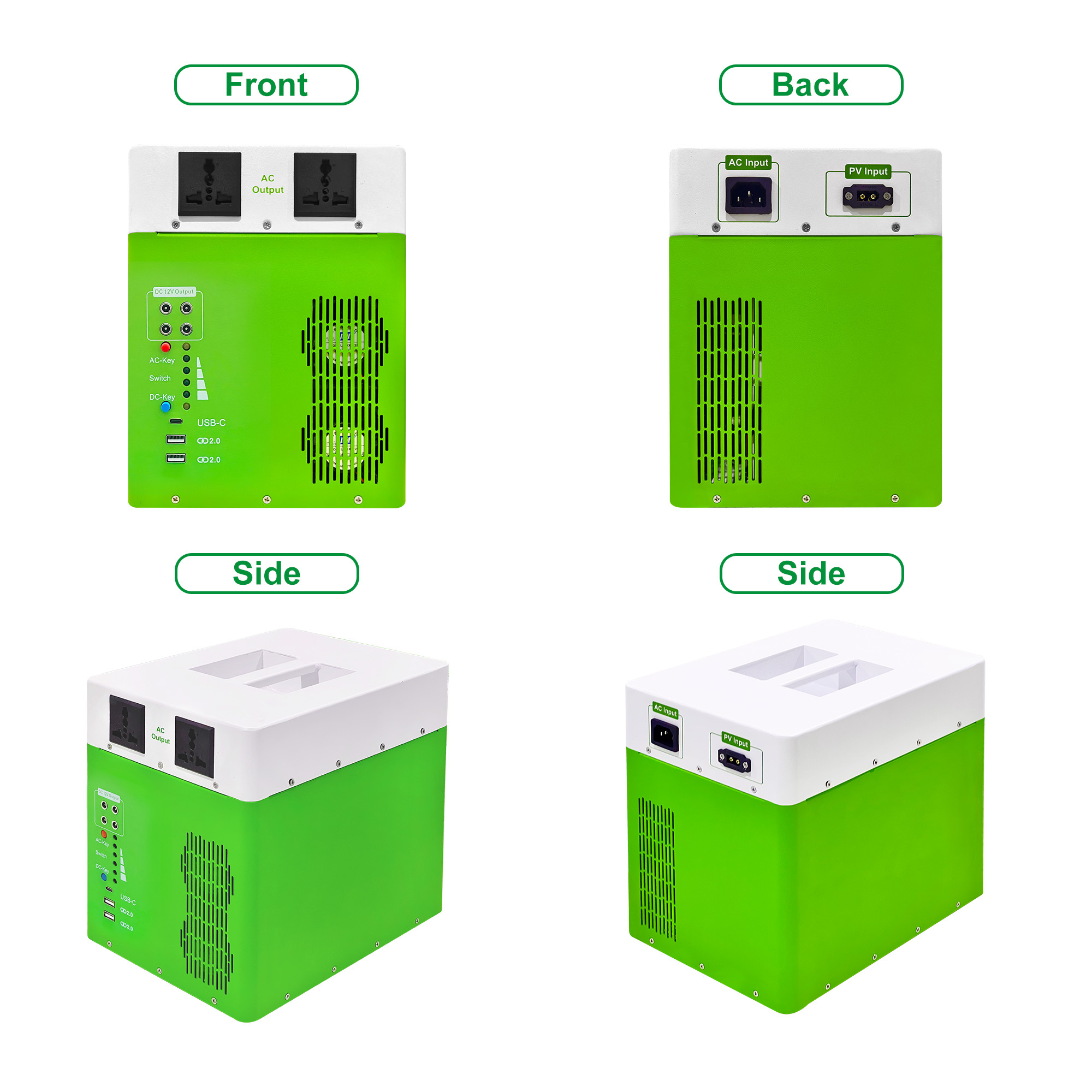 500W -2000W Portable Power Station 1000Wh LiFePO4 Solar Generator Pure Sine Wave Jump Starter 10000 Cycles Life for Camping RV