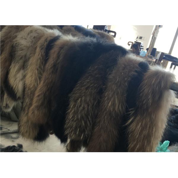 Хандмаде черный реальный шарф меха Раккон, грелка шеи меха длины 80км