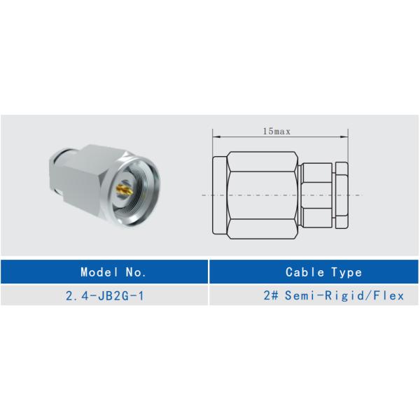 2.4 Millimetre Wave Male Stainless Steel Material RF Connector for CXN3506/MF108A Cable
