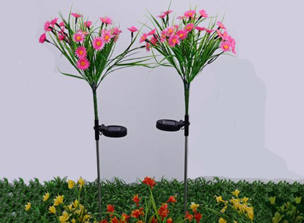Solar Artificial Daisy Flower Lights Ground Decoration Lawn Lamp